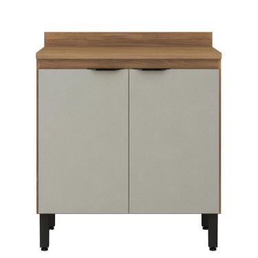 Imagem de Balcão Firenze 2 Portas 80cm Com Tampo Mdp Demóbile Amêndola Nude Prime