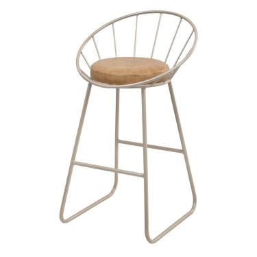 Imagem de Banco Médio Cozinha Barzinho Metal Sunset Champanhe-caramelo