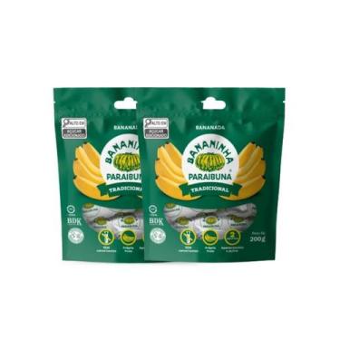 Imagem de Kit 2 Balas de Banana Tradicional 200g Bananinha Paraibuna
