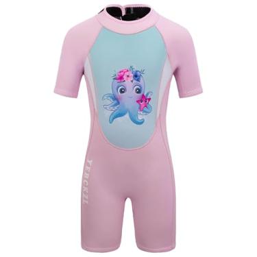 Imagem de Roupa de mergulho infantil para crianças, jovens, adolescentes, roupas molhadas de neoprene com zíper para meninos e meninas se aquecerem em água fria, mergulho, surfe, natação