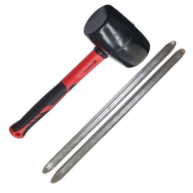 Imagem de Kit 2 Espátula Desmontar Pneu 24pol Grande Martelo Fibra - BOARTYRE