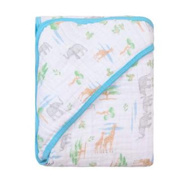 Imagem de Toalha Banho Bebê Dupla Camada Soft Estampa Aquarelada - KARINHO, 4641