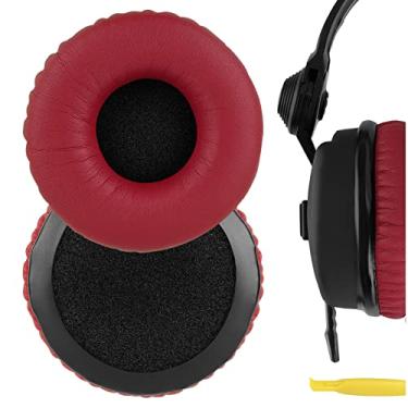 Imagem de GEEKRIA Almofadas De Reposição Quickfit Para Fones Ouvido Sennheiser Hd25, Hd25Sp, Hd25 Lite, Plus, Edição Limitada 75º Aniversário, Peças Capas (Vermelho)