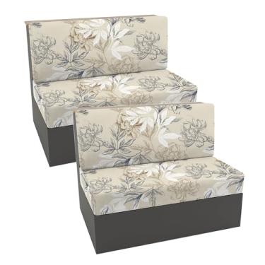 Imagem de CRFATOP Conjunto de 2 capas de almofada estampadas para trailer, capa de assento de campista, elástica, para sofá, sofá e cadeira, protetor de futon para trailer, banco de carro, 2 capas de encosto e