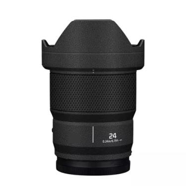 Imagem de Adesivo de lente de câmera antiarranhões para Panasonic Lumix S 24 mm F1.8 Película protetora de revestimento protetor corporal capa para 24 1,8 (couro preto)