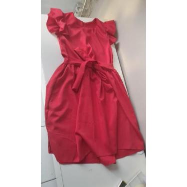 Imagem de Vestido vermelho juvenil tamanho 10 e 12.