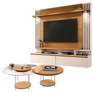 Imagem de Home Suspenso Cosmo Cinamomo Off White E Kit Mesa De Centro Sky Cinamo