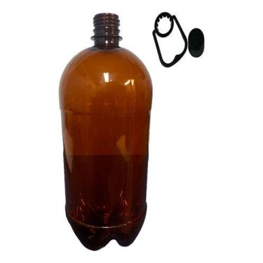 Imagem de Kit Garrafa (growler) Pet P Cerveja Ambar Tampa E Alça - Genérica, KIT