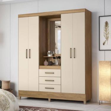 Imagem de Guarda Roupa Capelinha Paris 4 Portas Amendola Off White