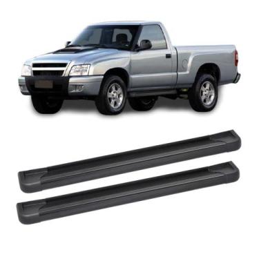 Imagem de Estribo S10 1996 a 2012 Cabine Simples Preto Aluminio - CCF