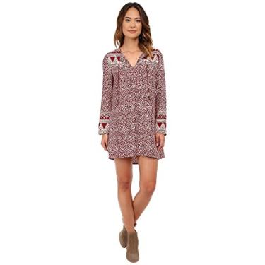 Imagem de Billabong Vestido de tecido estampado de inverno eterno juvenil, Cereja preta, G