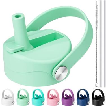 Imagem de Tampa de canudo para Hydro Flask boca larga, tampas com canudo para Hydroflask 12 16 18 20 32 boca larga de 1,134 g, tampa de canudo de substituição para Hydroflask, tampa de garrafa esportiva