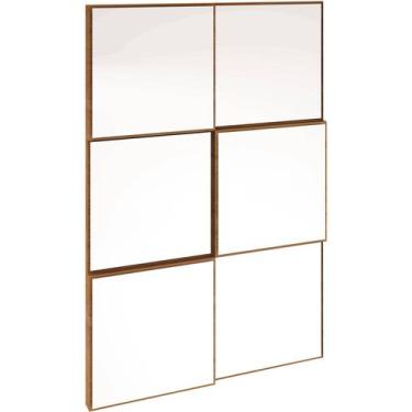 Imagem de Quadro Espelho Block Mini 50cm (LARG) cor Freijo - 52876 - Sun House