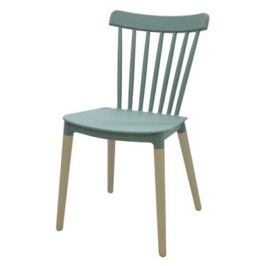 Imagem de Cadeira Pierre Verde Menta com Base Madeira - 51178 - Sun House