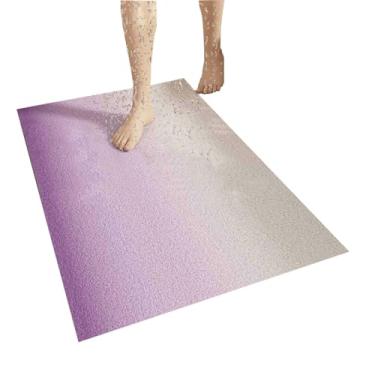 Imagem de Tapete de chuveiro antiderrapante, tapete seguro de bucha de PVC, tapetes de banheiro confortáveis, acessórios de banheiro de secagem rápida, almofadas de aderência para segurança de banheiro no chão