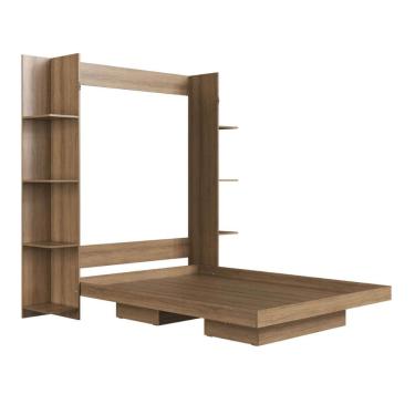 Imagem de  Cama Articulada Casal Vertical com 8 Prateleiras e 2 Nichos CV1145 140cm - Art In Móveis