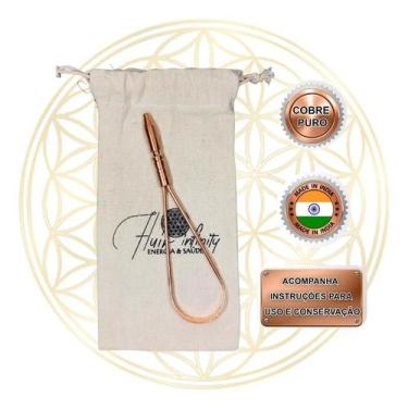 Imagem de Raspador  Higienizador de Língua 100% Cobre Ayurvédico - Fluir