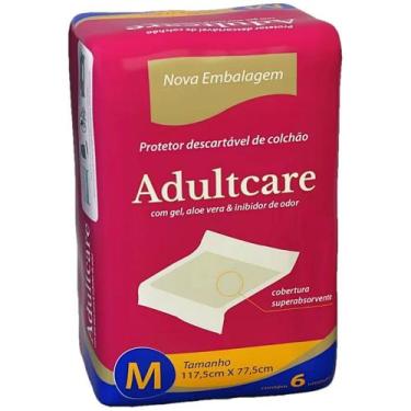 Imagem de Protetor Descartável Colchão Adultcare M 117.5X77.5cm - 6 unidades