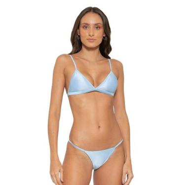 Imagem de Biquíni Feminino Aviador Liso Com Bojo Calcinha de Tira Lateral - Mult
