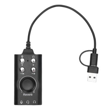 Imagem de Jectse Cartão de Som Externo USB, Adaptador de Fone de Ouvido de Microfone para Laptop, Trocador de Voz, Plug and Play, 16bit 48kHz, Volume Ajustável, Compacto e Portátil