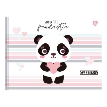 Imagem de Caderno (Caligrafia) Brochura Pequeno 1/4 My Friend Capa Dura 48 Folhas Animativa Deitado