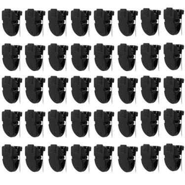 Imagem de 40pcs Clipes Cubículo, Clipes Cubículo Plástico para Ganchos Parede Painel Tecido Alfinete Pressão Painel Cabides Quadros para Pendurar Fotos Porta-Retratos Notas Escritório Memorandos (Preto)