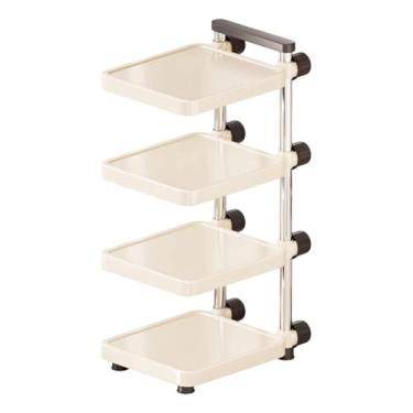 Imagem de Ioensy Suporte para panelas ajustável, resistente, de uso múltiplo, 4 camadas, organizador de panelas resistentes para frigideiras de ferro fundido,