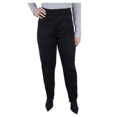 Imagem de Calça Feminina Averzzy Suede Reta Preta - 6806-Feminino