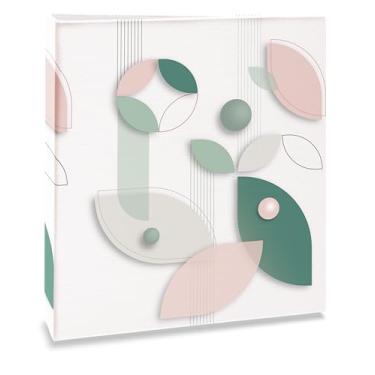 Imagem de Álbum de fotos Ical, encadernação tradicional, para 200 fotos 10x15cm - envelope plástico transparente - linha Formas - modelo formas em tons suaves - 349