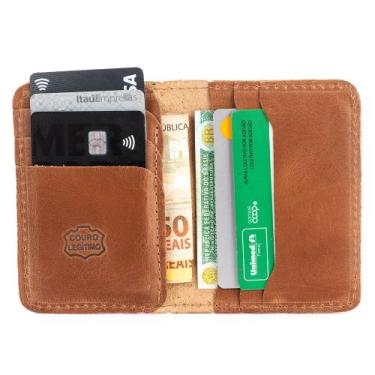 Imagem de Porta Cartão De Couro Legitimo Masculina Slim Pequena - Lucky Store, C