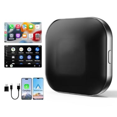 Imagem de Leadtree Dongle CarPlay 2 em 1, converte com fio para sem fio, adaptador CarPlay sem fio e adaptador automático Android sem fio, conexão Plug & Play, fácil configuração online, para carros com fio de