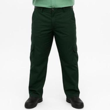 Imagem de Calça Uniforme Vigilante Profissional bolso Cargo Verde Musgo - Fardas