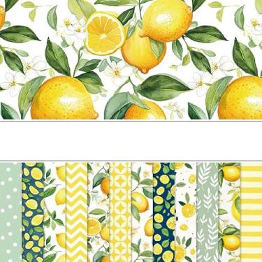 Imagem de BLEDS Bloco de papel Lemonade Summer, 15 x 15 cm, 24 folhas, cartolina pesada de 160 g/m², 12 designs florais