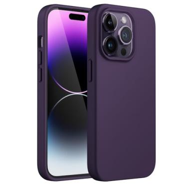 Imagem de JETech Capa de Silicone para iPhone 14 Pro 6,1 Polegadas, Case Protetora para Corpo Inteiro com Toque Suave e Sedoso, Capinha à Prova de Choque com Forro de Microfibra (Luz Roxa)