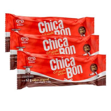 Imagem de Kit 3 Picolé Kibon Chicabon