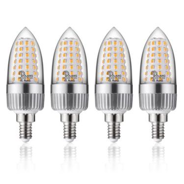 Imagem de Lâmpada LED de candelabro Aolang E12 12W 3000K, não regulável (pacote 