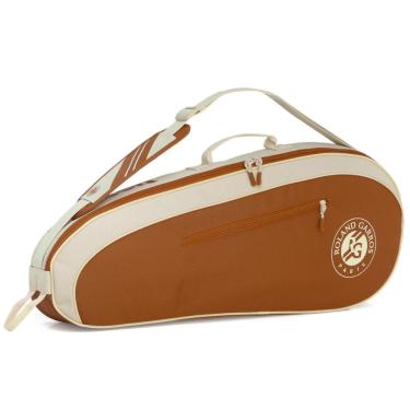 Imagem de Raqueteira Wilson Team 3PK Roland Garros 2025 Marrom e Creme