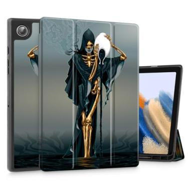 Imagem de Tuiklol Capa de tablet para Samsung Tab A9 Plus lançado em 2023, capa rígida fina de proteção TPU para despertar/hibernar automático para Galaxy Tab A9 + 11 polegadas, Aquário escuro