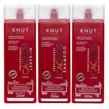 Imagem de Kit Knut Tratamento Cachos e Protetor Térmico Leave-In Protetor Térmico 250ml 3 Itens
