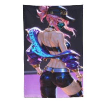 Imagem de LIEGBMEU Sexy Bikini Hot Anime Girl Tapeçaria 152.4 cm x 228.6 cm Interior Exterior Wall Quilt Art Decoração de Tapeçaria Caprichosa, AF124