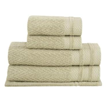 Imagem de Jogo de Toalhas Buddemeyer Soul Extra Soft Banho Kaki 5 peças