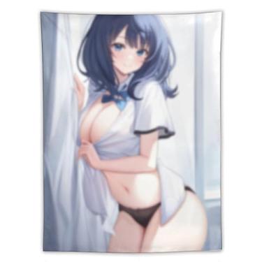 Imagem de LIEGBMEU Sexy Bikini Hot Anime Girl Tapeçaria 152.4 cm x 203.2 cm Interior Exterior Wall Quilt Art Decoração de Tapeçaria Caprichosa, AF240