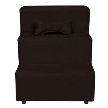 Imagem de Escadinha para Pet 3 Degraus Gato e Cachorro,rampa para pet subir na cama(Marrom)