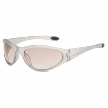 Imagem de Óculos de sol para áreas externas, estilo punk, feminino, esportivo, masculino, para ciclismo, UV400 (cinza champanhe)