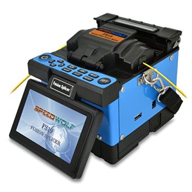 Imagem de speedwolf Máquina De Emenda De Fusão De Fibra Óptica De Alta Precisão Lcd De 4,3" Para Fibras Sm, Mm, Nz-Ds, Edf Com Clivador De Fibra Óptica E Função De Foco Automático (Fs19)