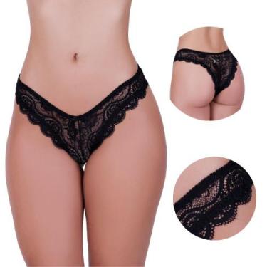 Imagem de Kit 5 Calcinha de Renda e Elástico no Cós Júlia - NAKA MODAS, GG, Sort