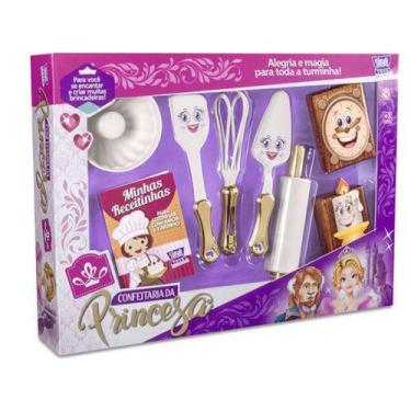 Imagem de Kit Cozinha Infantil Rolo de Massa, Espatula e Acessórios da Princesa 