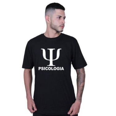 Imagem de Camiseta Unissex Psicologia Faculdade - Lafre, Preto, G