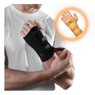 Imagem de Munhequeira Órtese Imobilizador Pulso Punho Esquerdo Preto P - Ideal P