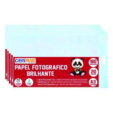 Imagem de Papel Fotográfico 180g A3 Cassmar 20 fls